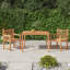 Dalzell 3 Piece Garden Dining Set Solid Wood Teak