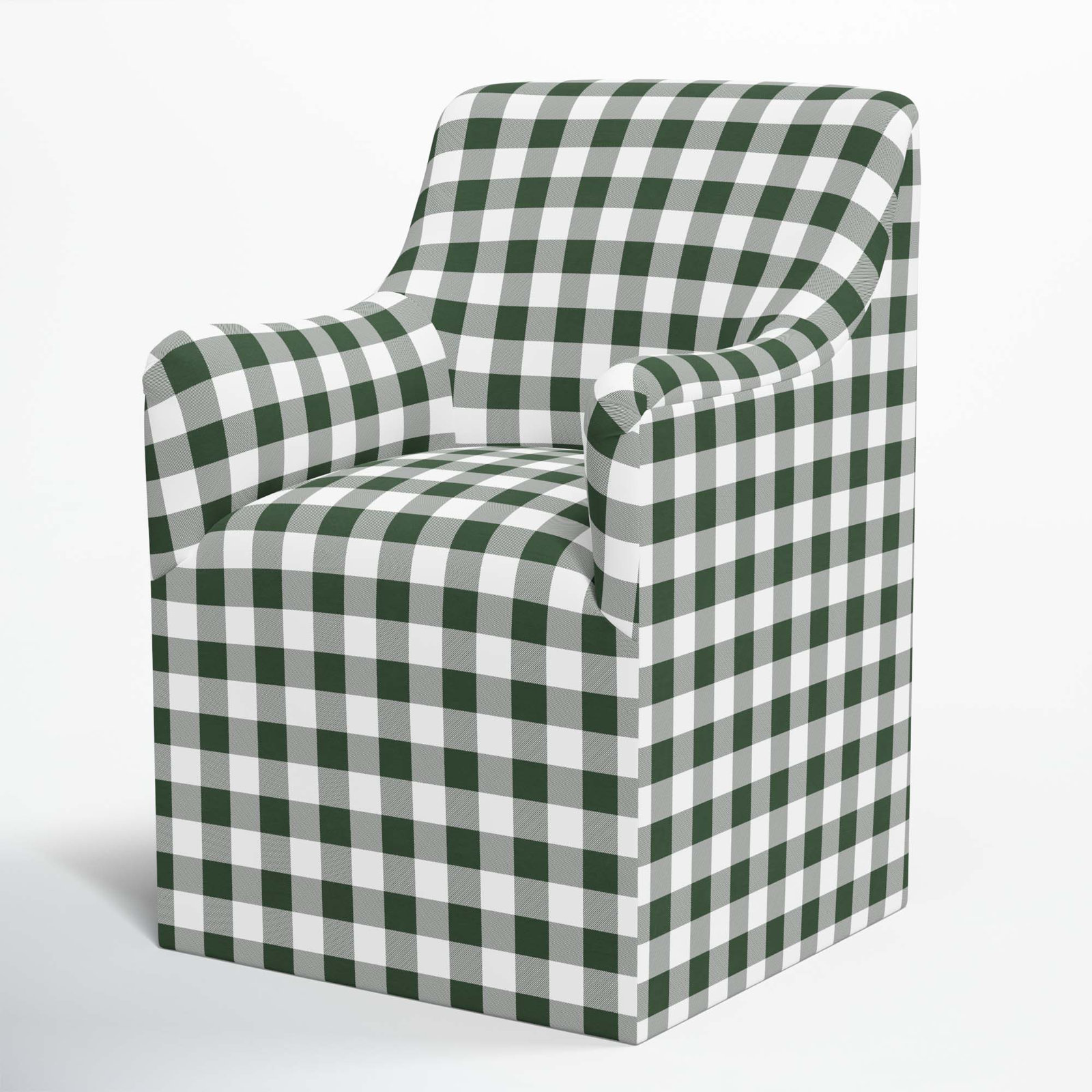 Howth Dining Armchair, Classic Gingham Evergreen
