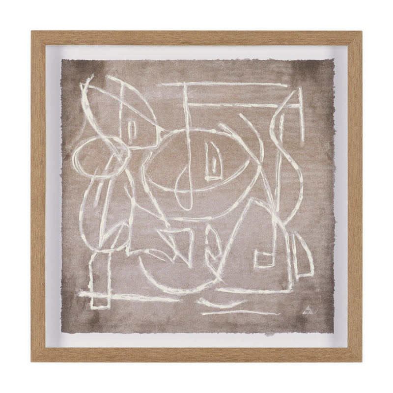 «Harisah I» par Studio, œuvre d'art encadrée à la main mate sous verre, Obscure I, Brun