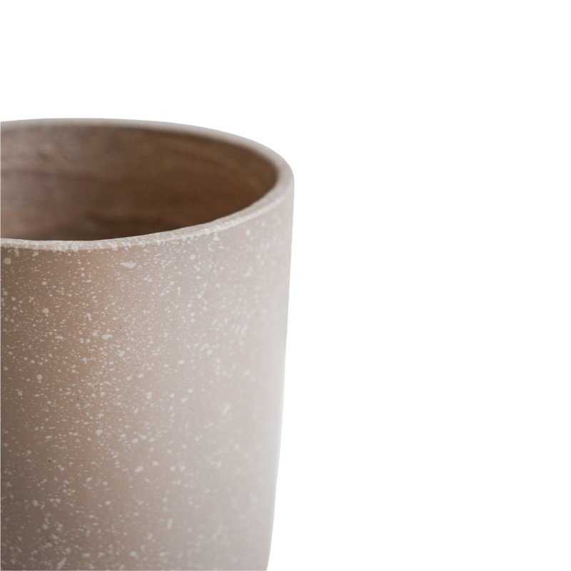 Valetta Three Indoor Cement Plant Pots, Caramel