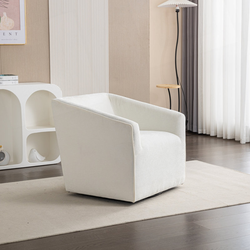Fauteuil demi-tonneau Modern, Blanc