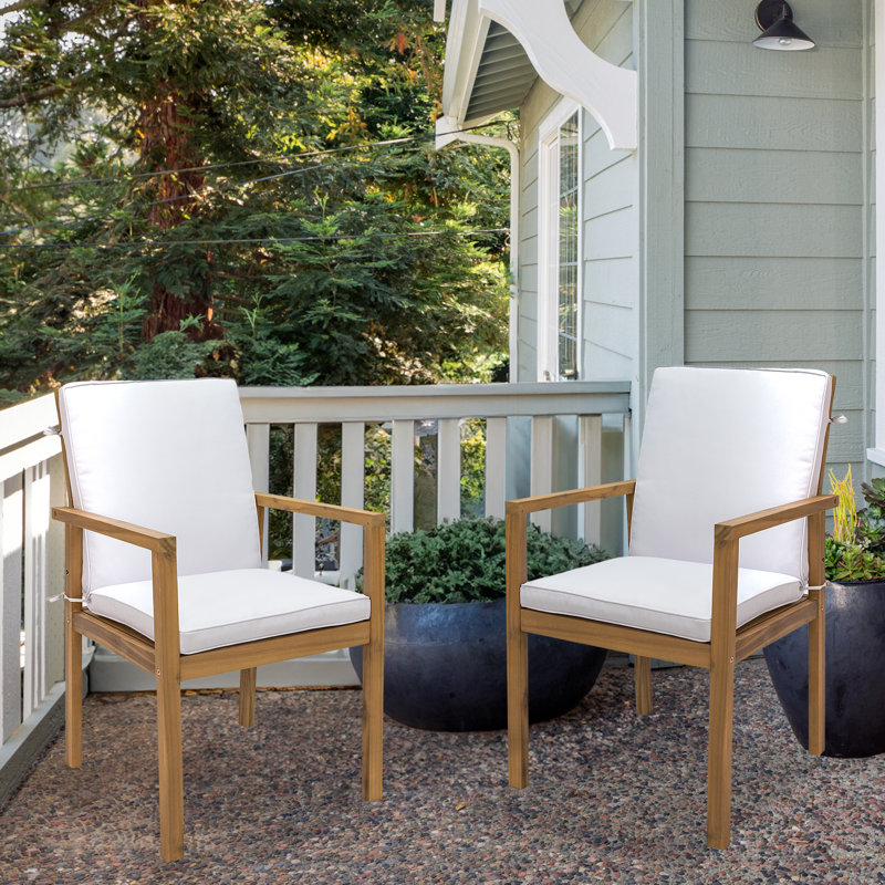 Ensemble de 2 chaises d'extérieur Rodanthe Acacia