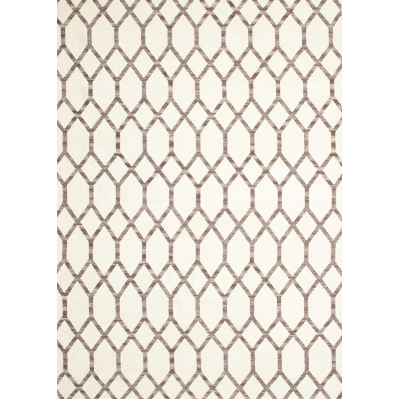 Tapis contemporain gris, Rectangle 5 pi x 7 pi
