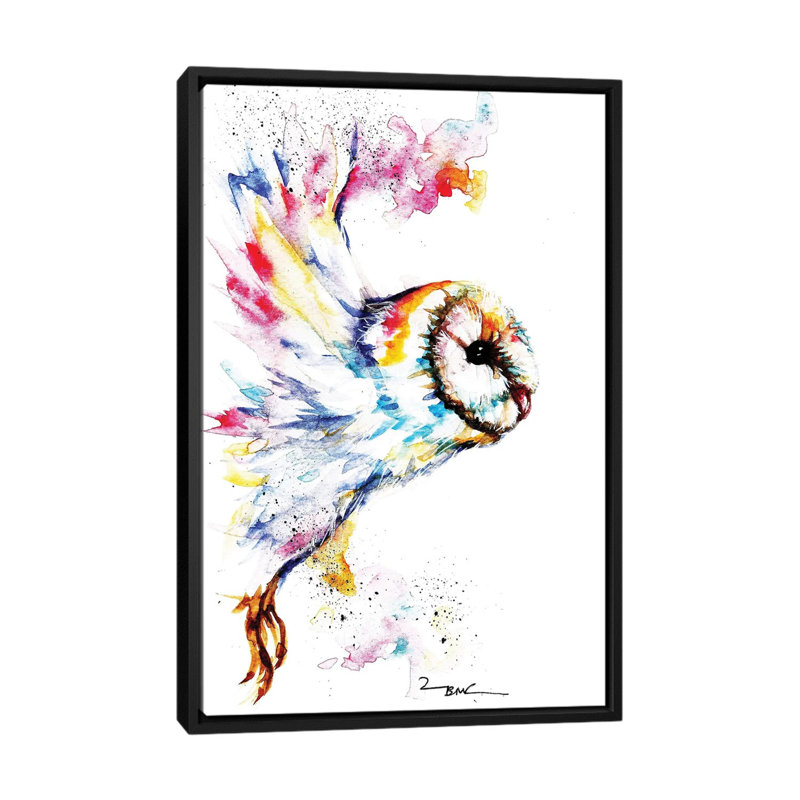Hibou de minuit, H 26 po x l 18 po x 1,5 po, Toile tendue