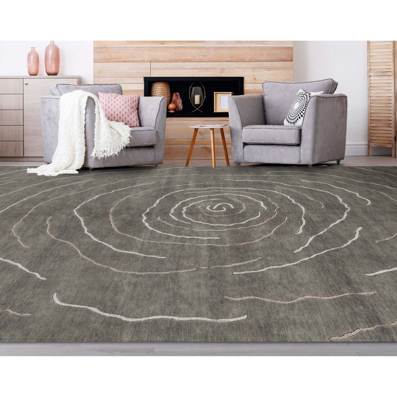 Himalayan Abstract Area Rug in Gray