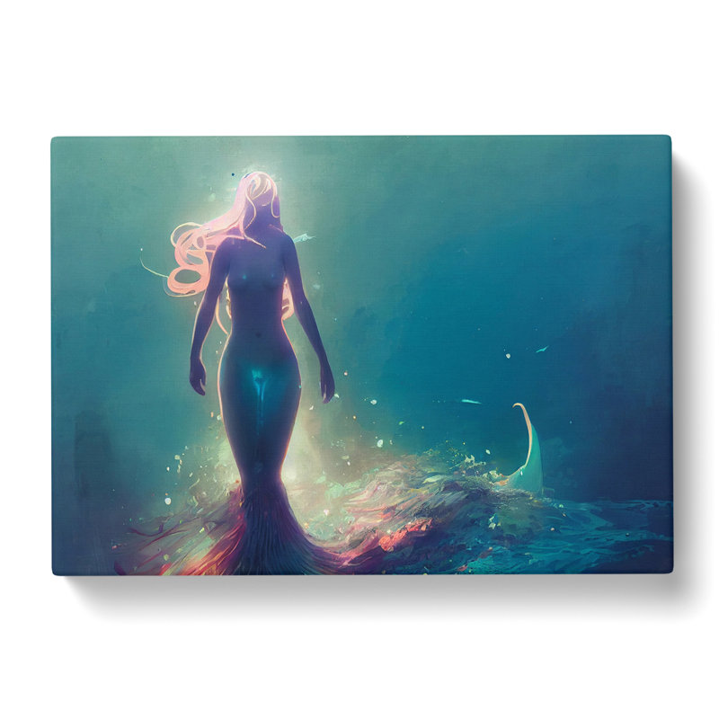 Fantastic Mermaid - Wrapped Canvas Print, 35cm H x 50cm W x 3cm D