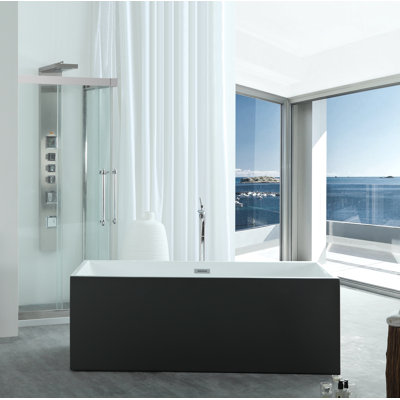Aphrodite 59'' x 29.5'' Soaking Acrylic Bathtub