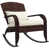 Cream Cushion/Dark Brown Frame