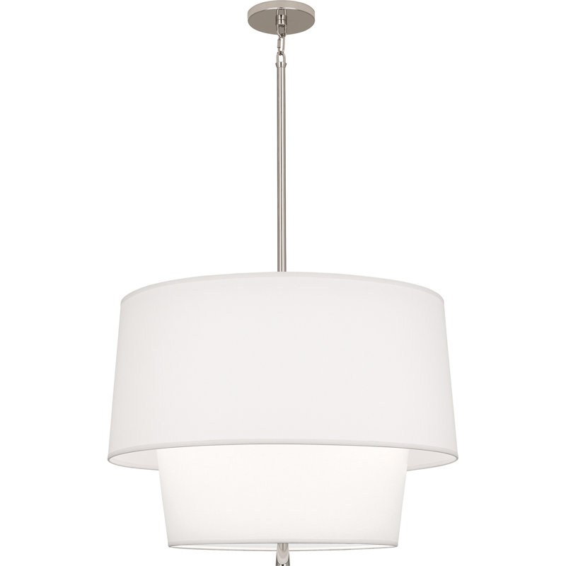 Decker 3 - Light Pendant, White, Polished Nickel