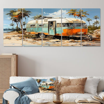 "Pop Art Coastal Camping 5 pièces" - 5 pièces
