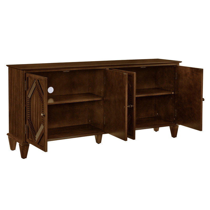 Buffet 65,5 po Mid Century Modern Buffet, Brun