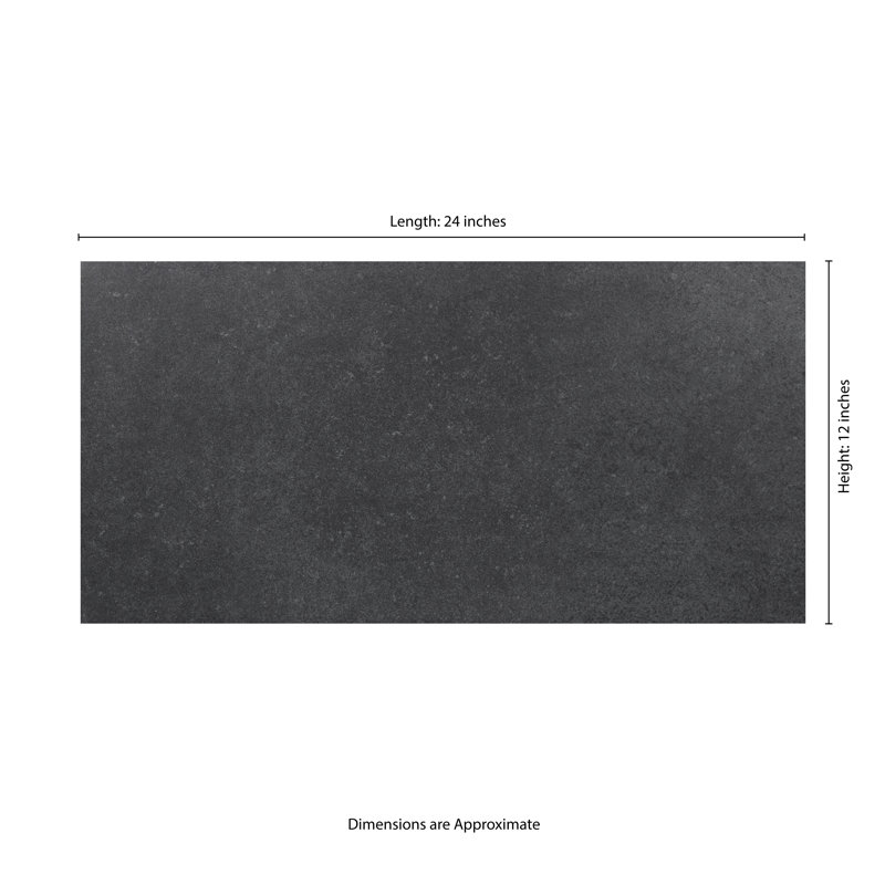 Jamboree Slate 12 in. x 24 in. Matte Ceramic Concrete Look Floor and Wall Tile, Slate