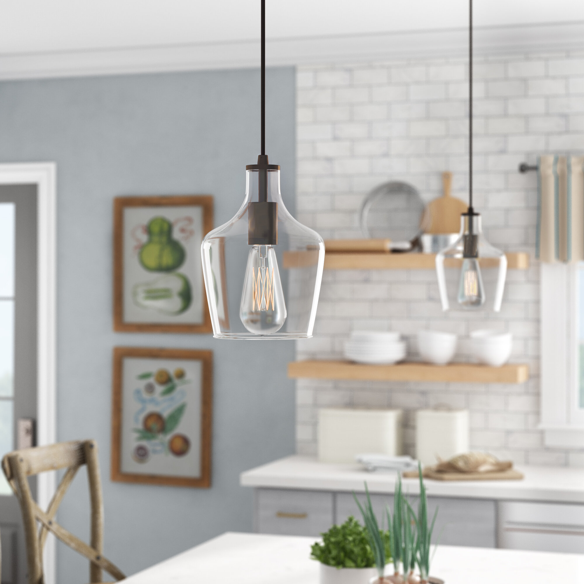 Jar deals pendant light