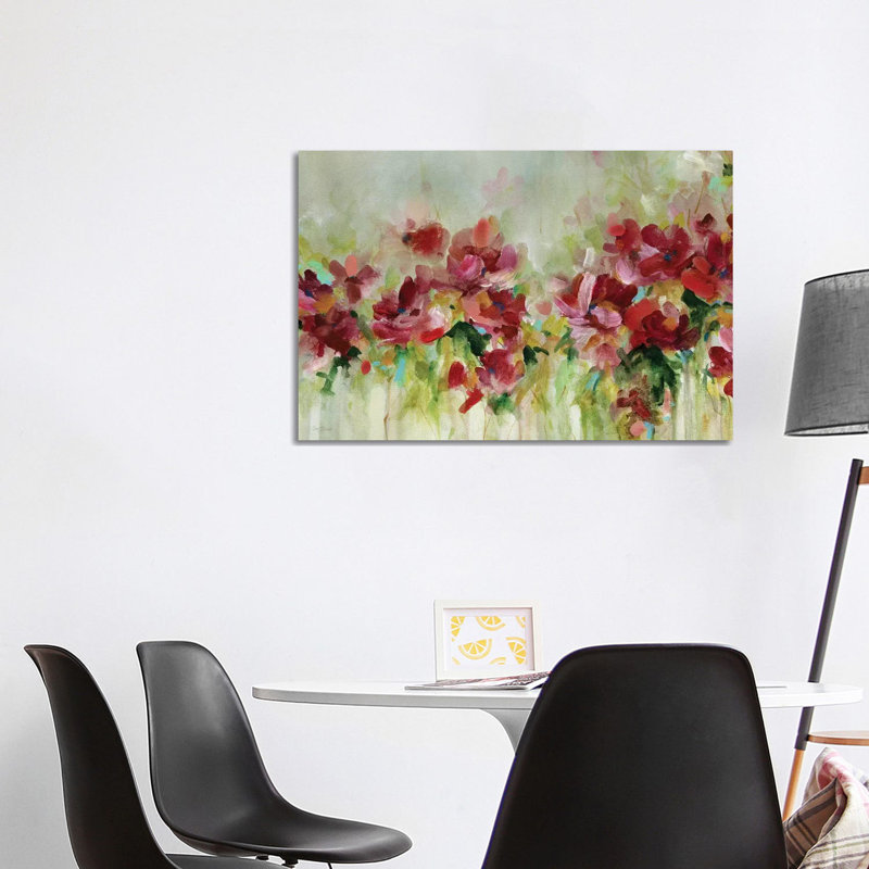 «Playful Garden» par Carol Robinson, reproduction d'art sur toile tendue, H 18 po x l 26 po x P 1,5 po
