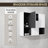 Bathroom Side Cabinet,3-Soft Close Doors,Float Mounting Design
