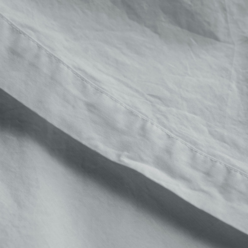 Ensemble de draps en percale 100% coton 200 fils Lani, Platine, Grand