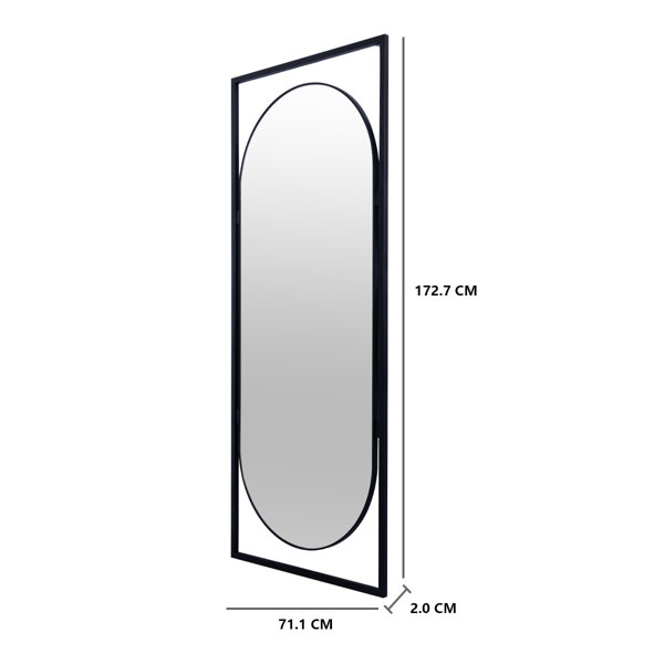 Canora Grey Guillen Rectangle Metal Mirror & Reviews | Wayfair.co.uk