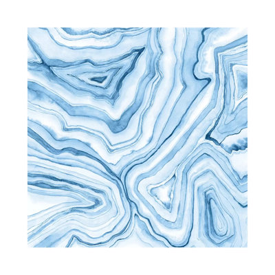 Indigo Agate Abstract II by Megan Meagher - Wrapped Canvas Gallery-Wrapped Canvas Giclée