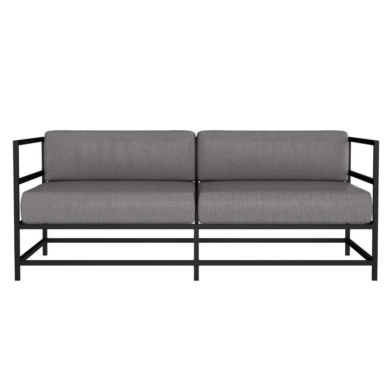 Causeuse Delano, NO, Toile granit Sunbrella®, Noir Tex