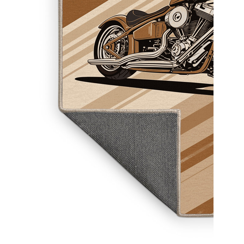 Tapis moderne à rayures douces et pelucheuses pour véhicules, 5 x 8