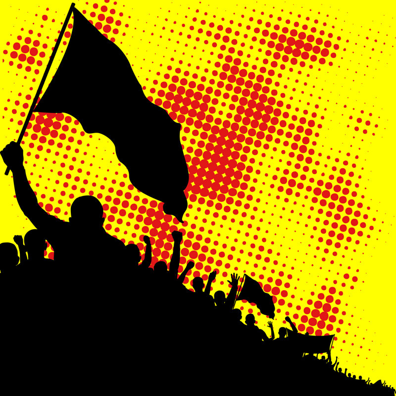 Crowd - Wrapped Canvas Print, 30cm H x 30cm W x 3.8 cm D