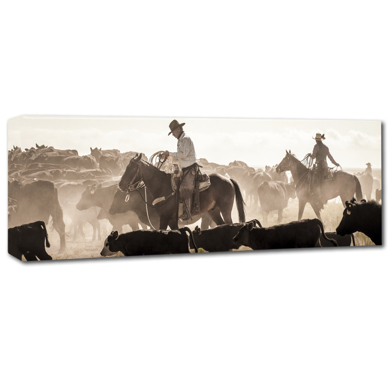 Leeth 'Prod n Stead Wins the Race' Photographic Print on Wrapped Canvas, 16" H x 47" W x 2" D