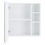 Une armoire à miroir en MDF blanc, un miroir de salle de bain, une armoire à miroir en MDF et un miroir de salle de bain mural séparé pour le rangement et pour économiser de l'espace. W1151P318194