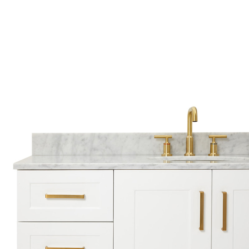 ARIEL TAYLOR 49 IN SINGLE RECTANGLE SINK VANITY, Oval, Gray, 54"