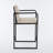 Modern Upholstered Counter Height Bar Stools with Armrests, Metal Frame, and Padded Seat,-1977707740