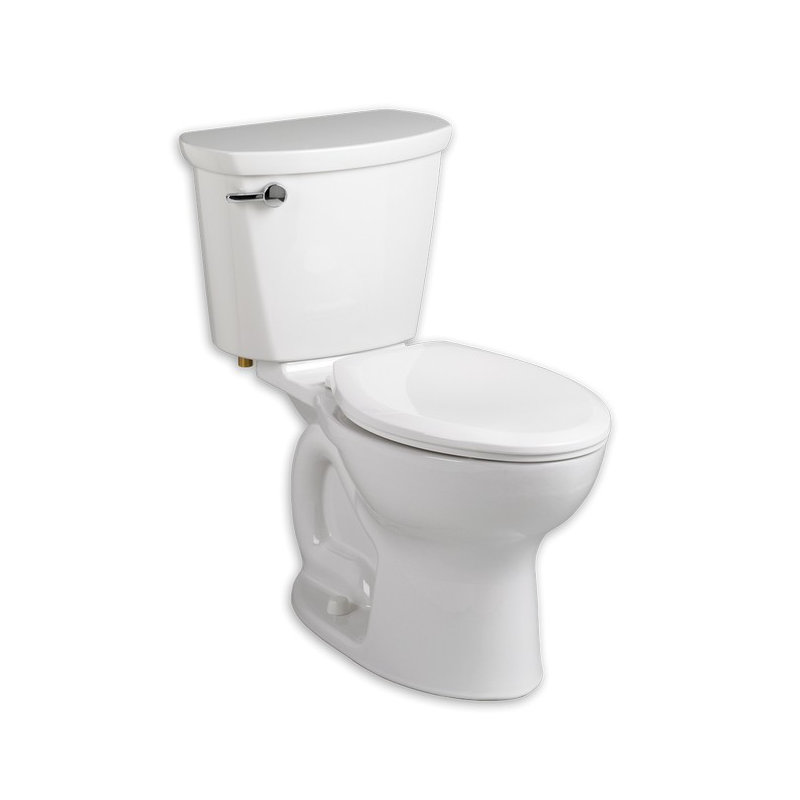 American Standard Cadet 1.28 Gallons GPF Round Comfort Height Floor Mounted Kit (Seat Not Included), White, 12", Left
