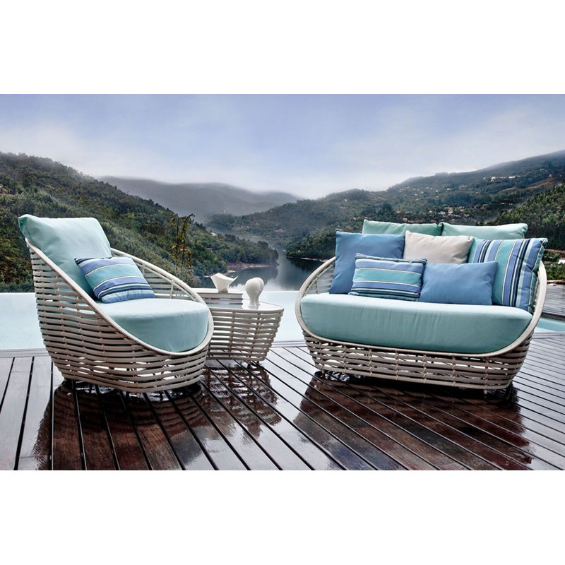 Oasis Outdoor Side Table, Whitewash