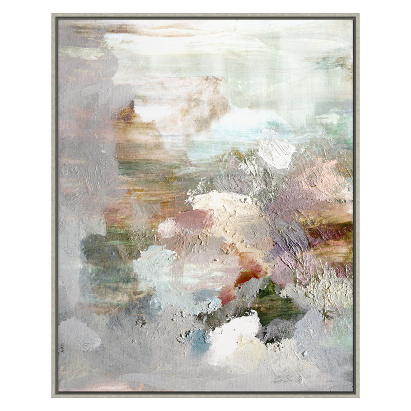 Beneath The Surface Print by Hope Bainbridge, 50" H x 40" W x 1.88" D, Gray Framed