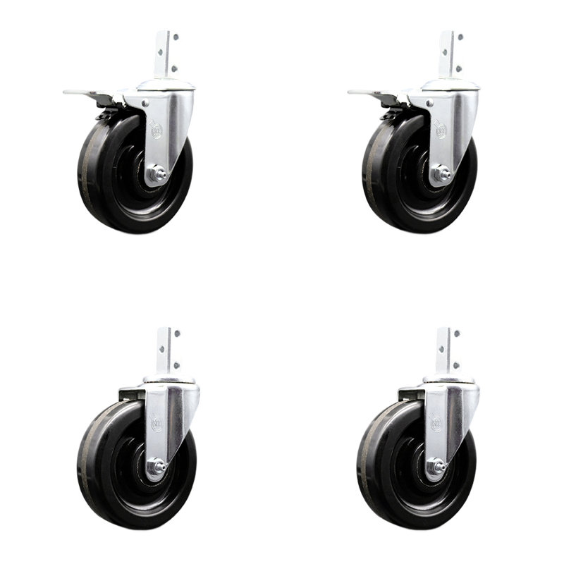 4 Piece Phenolic Swivel Caster Set