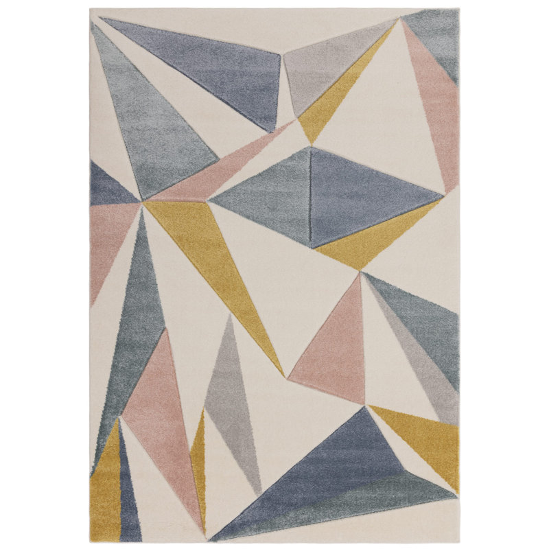 Kaleidoscope Machine Woven Pastel Area Rug, Rectangle 160 x 230cm