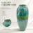 Blue and Green Reactive Glaze Ceramic Vase