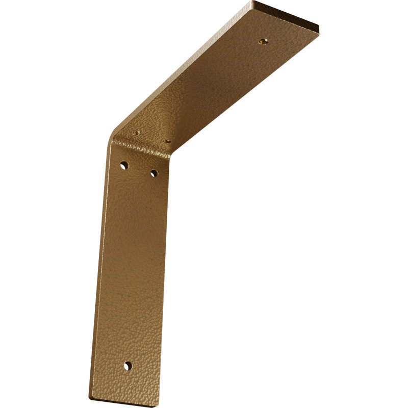 Hamilton Steel Bracket, 8" H x 2" W x 8" D, Hammered Gold