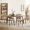 Chaise d'appoint rembourrée en bois massif