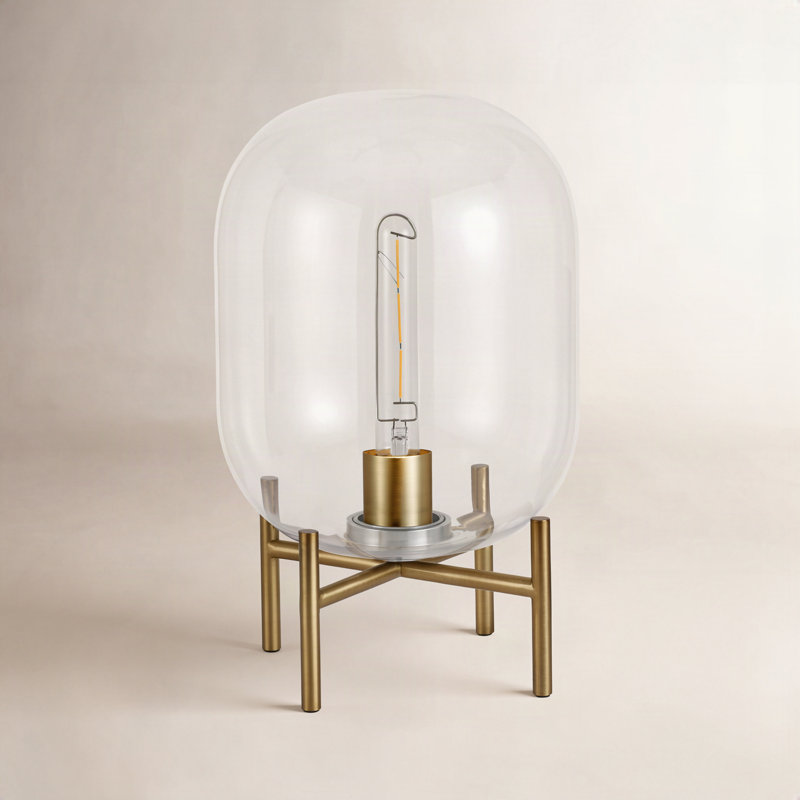 Danae Metal Novelty Lamp, Gold, Clear