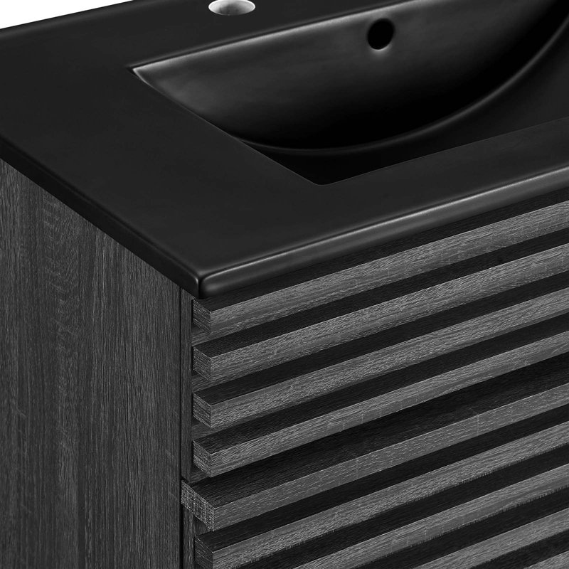 Modway Render 30" Bathroom Vanity, Charcoal/Black