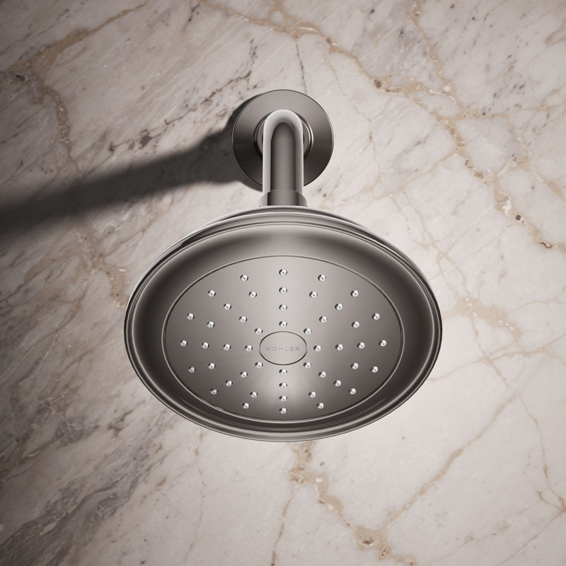Artifacts Standard Fixed Shower Head with Katalyst Spray, Vibrant Titanium