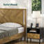Base de lit avec tête de lit Vivian DELUXE - bois d'acacia-775379059-746022429