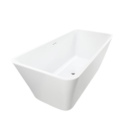 66.9" x 29.5" Freestanding Soaking Acrylic Bathtub