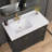 Solid Surface 43" Right Offset Single Bathroom Vanity Top In White Bathroom Countertop With Sink