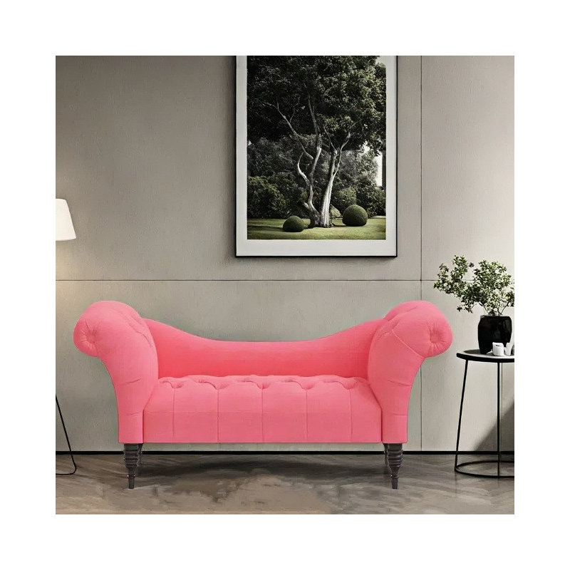 Chaise longue classique classique élégante, Rose vif