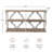 64x16.5x33.5" Three-Tiered Wooden Console Table with Cut-Out Patterns, Brown/White