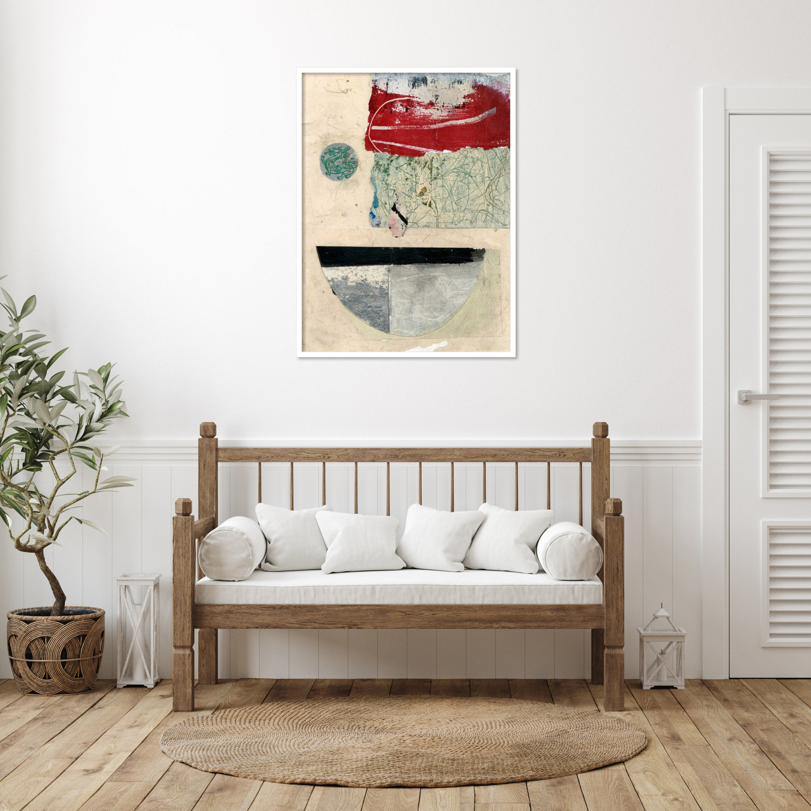 Fresno "Natural Elements No. 2" Print, 41" H x 31" W, White
