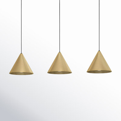 Castle 3 Light Steel Dimmable Pendant