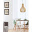 1 - Light Natural Wood Teardrop Pendant