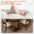 Solid wood rectangular dining table and chairs set, dining room upholstered dining chairs-994022123