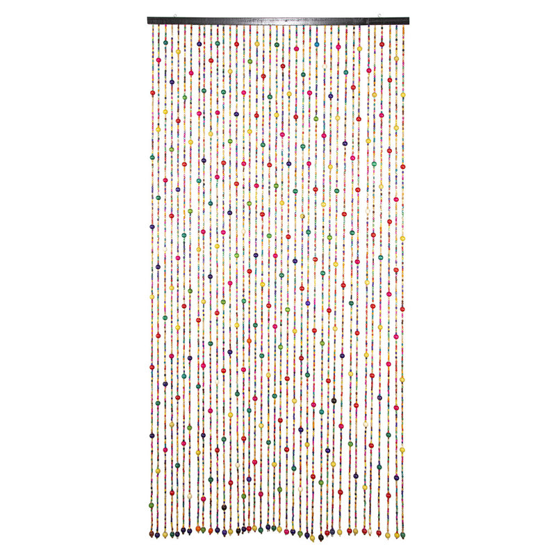 Bamboo Semi-transparent Door Curtain Single Panel